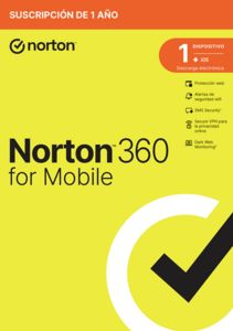 Oferta de Antivirus norton 360 mobile es 1 user 1 device 12mo box por 10,2€ en App Informática