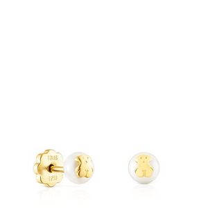 Oferta de Pendientes perla motivo oso de oro Baby TOUS por 99€ en Tous