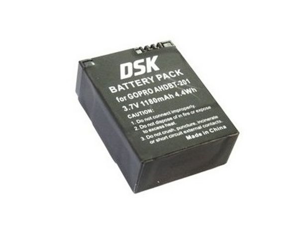 Oferta de Batería Vídeo DSK AHDBT-201 GOPRO 1180mAh por 5,97€