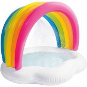 Oferta de  Piscina infantil hinchable ducha arcoíris...  por 15,99€ en Josber Toys