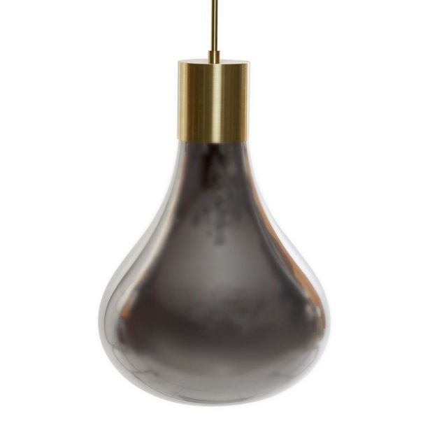 Oferta de Lámpara de Techo en Metal y Cristal Gris Oscuro por 152,15€