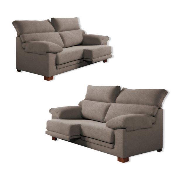 Oferta de Conjunto de sofás de tres y dos plazas con asientos deslizantes y cabezales abatibles. por 846,75€