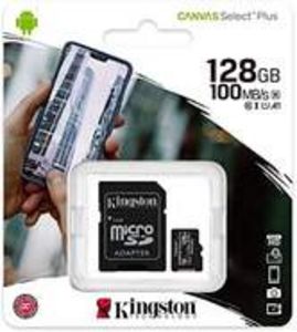 Oferta de Tarjeta Memoria Micro SD Kingston SDCS2 128GBUHS-I Clase 10 hasta 100MB/s, AdaptadorUHS-I Clase 10 hasta 100MB/s, Adaptador por 10,99€ en Mi electro