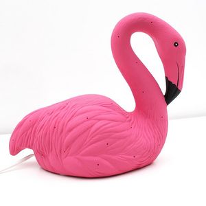 Oferta de Lámpara de sobremesa Flamingo fucsia 25x17x15 cm por 15€ en Embargos a lo bestia
