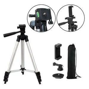 Oferta de Trípode de aluminio con giro 360º WS-900-126 gris/negro por 8,99€ en Embargos a lo bestia
