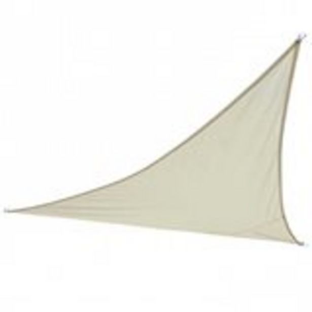 Oferta de Toldo vela 7house triangular con 3 anclajes beige 3x3 m por 22,9€