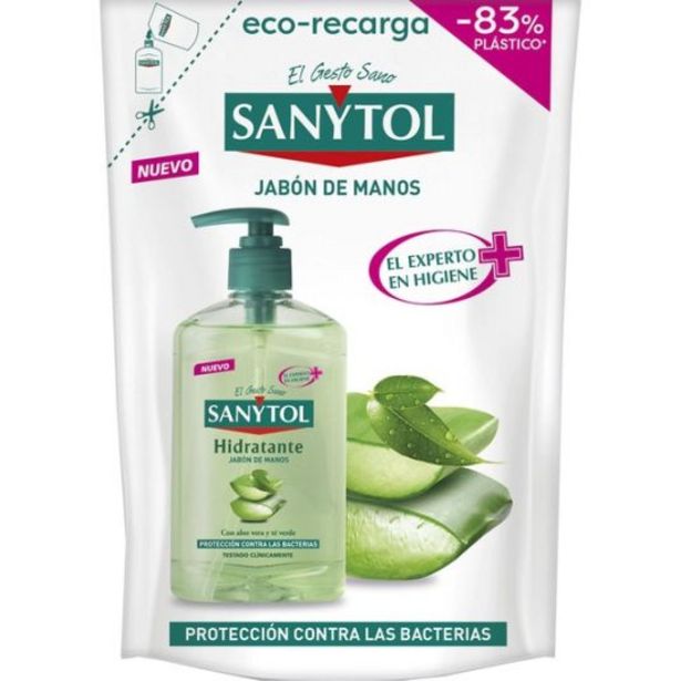 Oferta de Sanytol jabon de manos hidratante 200ml por 1,98€