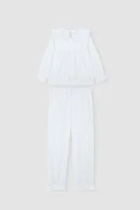 Oferta de Pijama romántico blanco niña por 15,99€ en Fifty Factory