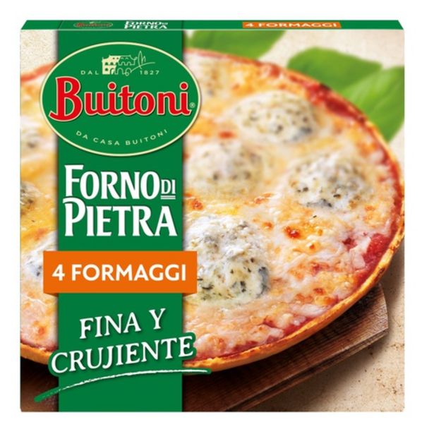 Oferta de FORNO DI PIETRA Pizza 4 formatges por 3,19€