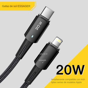 Oferta de Cable Essager tipo C para IPhone 11 por 0,25€ en Aliexpress