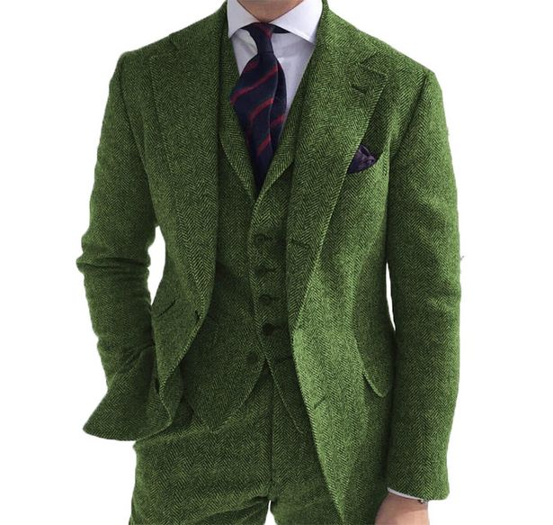 Oferta de Trajes de lana verde para hombre por 84,64€