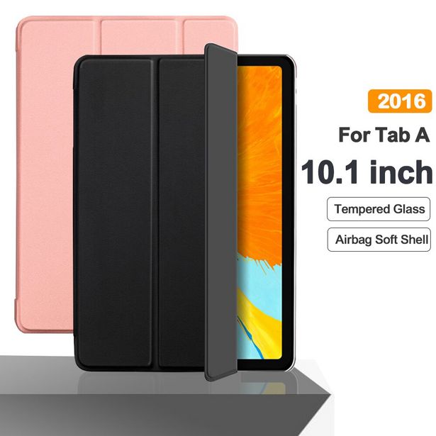 Oferta de Funda abatible de cuero PU para tableta Samsung Galaxy Tab A A6 por 5,31€