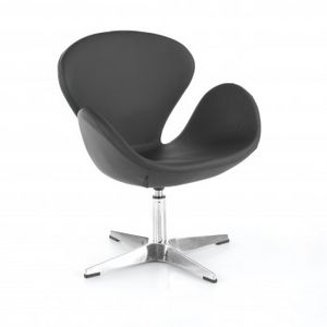 Oferta de Butaca de espera giratoria Club ecopiel negro por 229€ en Ofiprix