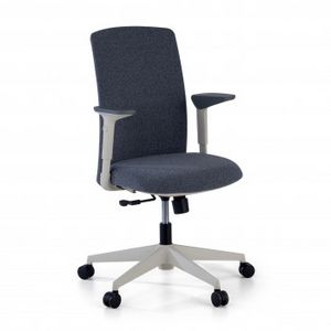 Oferta de Silla de oficina giratoria Eden white brazos ajustables gris por 229€ en Ofiprix