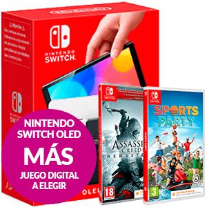 Oferta de Nintendo Switch OLED + juego digital a eleg… por 359,99€ en Game