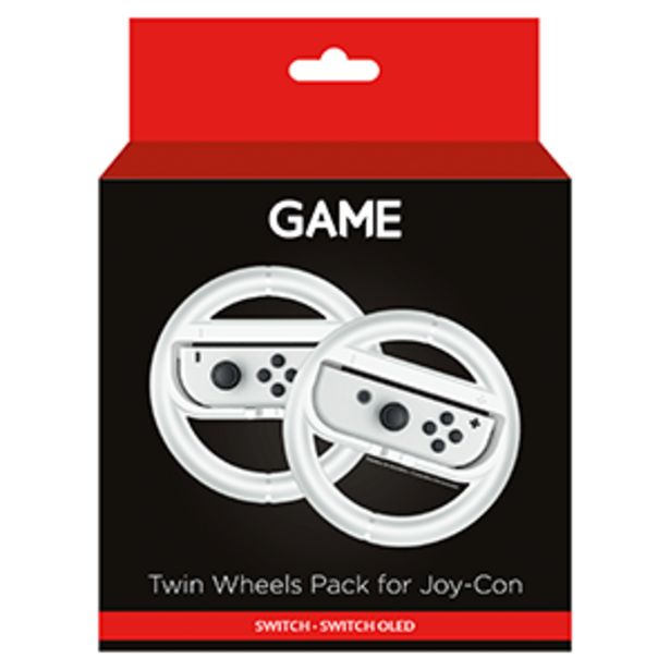 Oferta de GAME GM676 Pack de 2 Volantes blancos para Joy-Con Switch por 7,95€