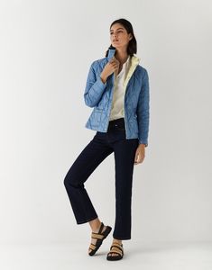 Oferta de Chaqueta acolchada reversible azul/amarillo claro por 240€ en Roberto Verino