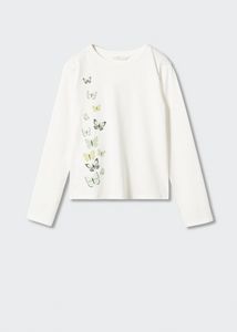 Oferta de Camiseta estampado mariposas por 5,99€ en MANGO Kids