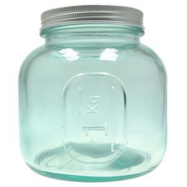 Oferta de Tarro de vidrio reciclado de 1 litro Sanmiguel por 6,45€