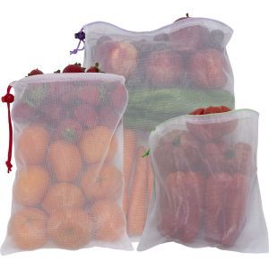 Oferta de Set 6 bolsas blancas reutilizables para vegetales Duett por 8,45€ en Culinarium