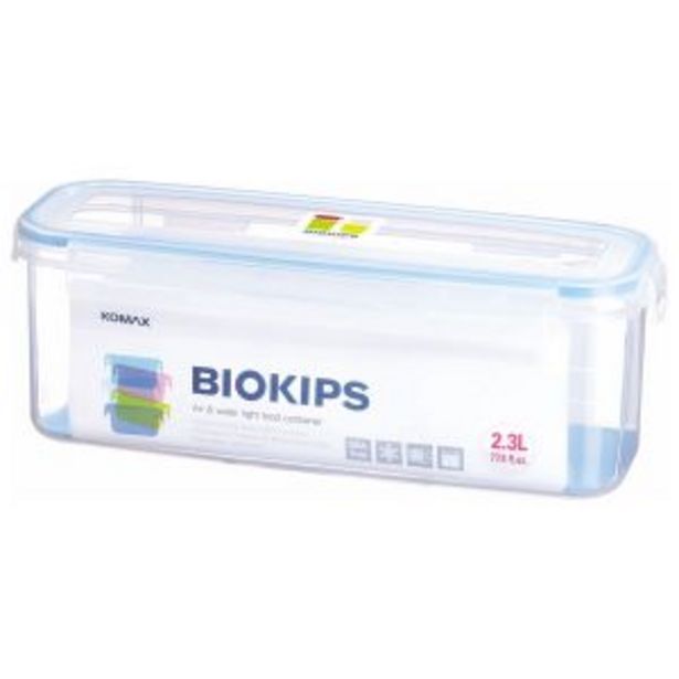 Oferta de Hermético rectangular Biokips con bandeja 2,3L Komax por 6,95€