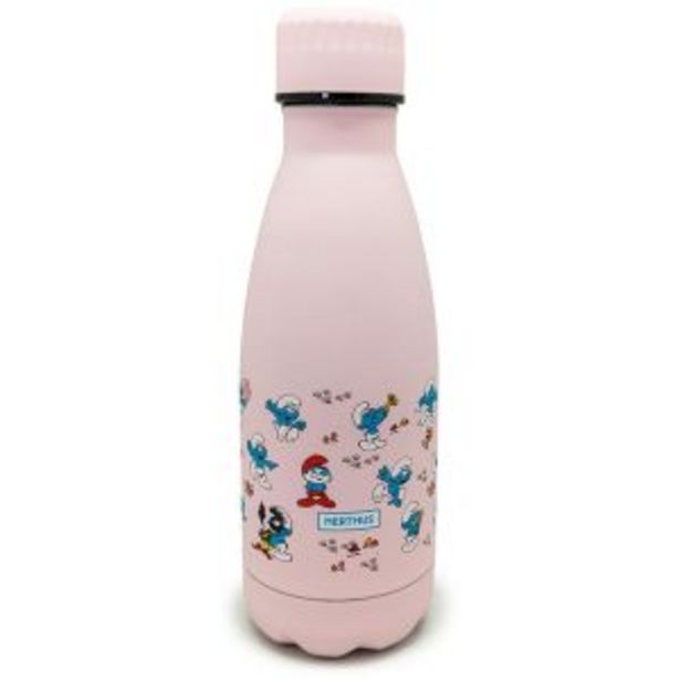 Oferta de Botella de doble pared de 350 ml Pitufos rosa Nerthus por 14,95€