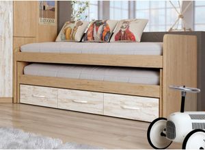 Oferta de Cama compacta con cama desplazable y almacenaje modelo Apolo por 549€ en Mobiprix