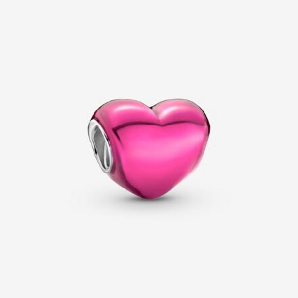 Oferta de Charm Corazón Metálico Rosa por 35€