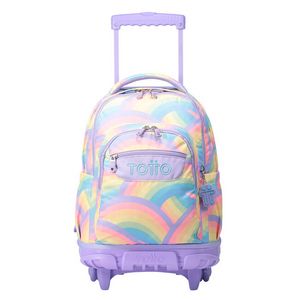 Oferta de Mochila escolar con ruedas arcoíris - Renglones por 69,99€ en Totto