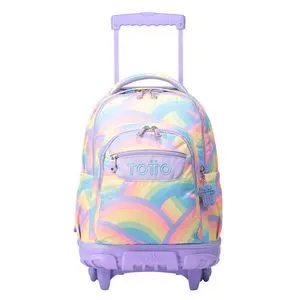 Oferta de Mochila escolar con ruedas arcoíris - Renglones por 69,99€ en Totto