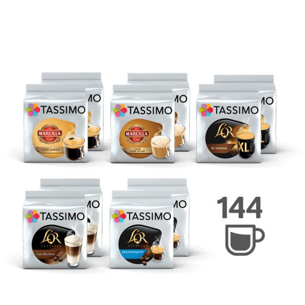 Oferta de Lote TOP Ventas - 10 paquetes de café por 43,49€ en Tassimo