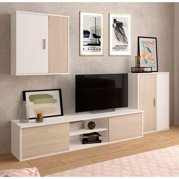 Oferta de Mueble de salón de 220 cm color sade blanco. en Ahorro Total por 98€ en Ahorro Total
