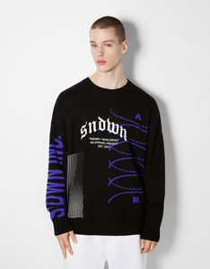 Oferta de Jersey manga larga print por 14,99€ en Bershka