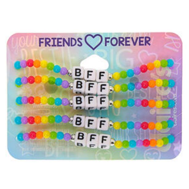 Oferta de Rainbow Bead Stretch Friendship Bracelets - 5 Pack por 4,8€