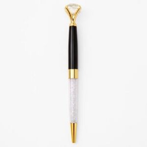 Oferta de Shaker Diamond Top Pen - Black & Gold por 5,39€ en Claire's