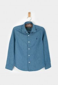 Oferta de Camisa Niño Denim Fantasía Azul Jeans por 20,62€ en Valecuatro