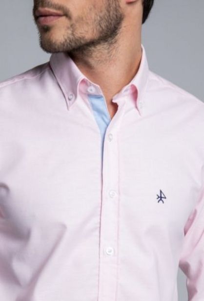 Oferta de Camisa clásica mini oxford rosa por 27,22€