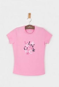 Oferta de Camiseta niña Letras Rosa por 9,47€ en Valecuatro