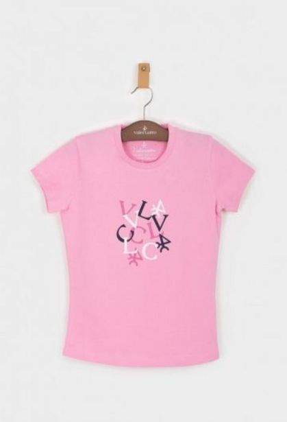 Oferta de Camiseta niña Letras Rosa por 9,47€
