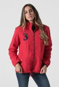 Oferta de Cazadora roja escudo mujer por 47,36€ en Valecuatro