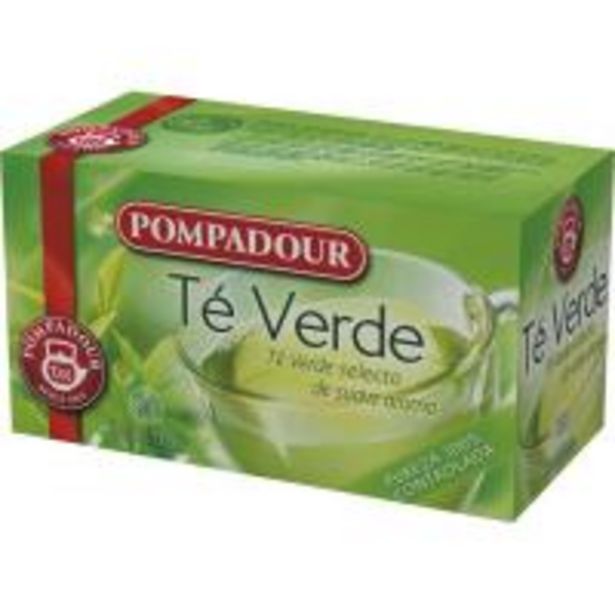 Oferta de Té verde POMPADOUR, caja 20 sobres por 2,29€