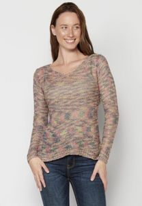 Oferta de Jersey de punto de cuello pico fluido para Mujer por 34,99€ en Koröshi