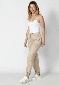 Oferta de Pantalón largo con cintura ajustable color Beige para Mujer por 36,99€ en Koröshi