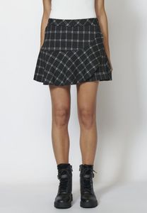 Oferta de Above the knee skirt with ruffle finish and tweed print for Women por 42,99€ en Koröshi