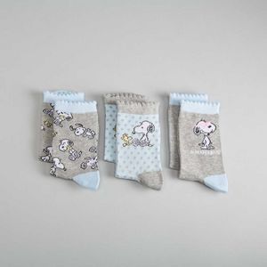 Oferta de Pack x3 calcetines media caña azul SNOOPY por 2,99€ en Merkal