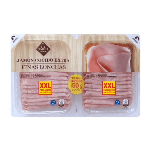 Oferta de Jamón cocido extra bipack xxl por 2,89€