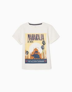 Oferta de Camiseta de Algodón para Niño 'India', Blanco por 12,99€ en Zippy