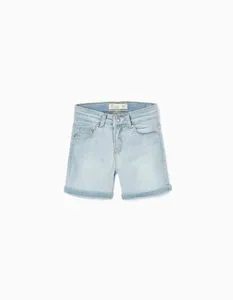 Oferta de Short Vaquero para Niña 'Slim Fit', Azul Claro por 15,99€ en Zippy