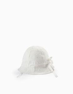 Oferta de Sombrero con Lazo y Bordado para Bebé Niña, Blanco por 15,99€ en Zippy