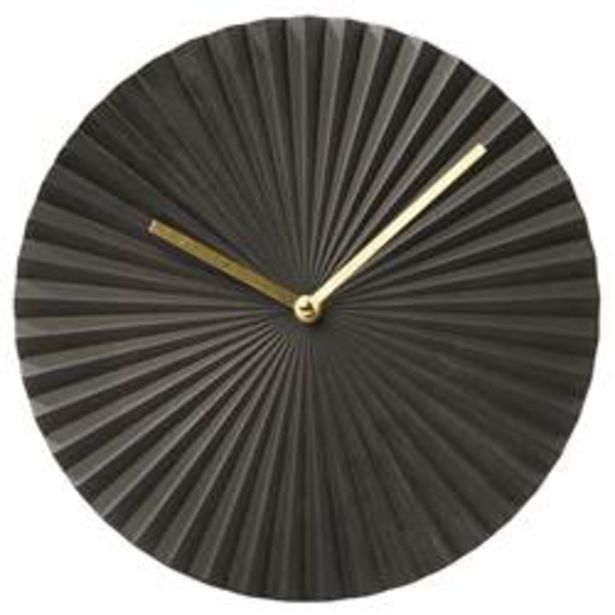 Oferta de PLISSEE Reloj de pared negro Ø 30 cm por 6,47€